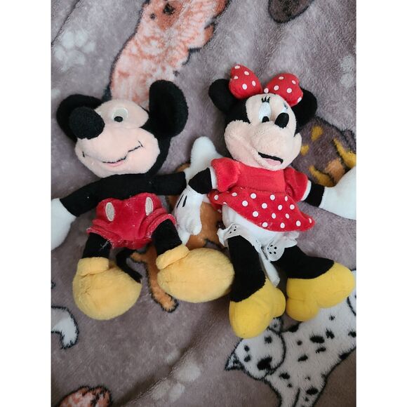 Disney Other - Vintage Minnie and Mickey Mouse Plush Set of 2 Cute Couples Gift Baby Toy Bundle